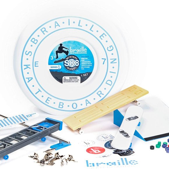 Braille Skateboarding SK8 Mystery Wheel Series Mini Collectible Boards Skater - Picture 1 of 2